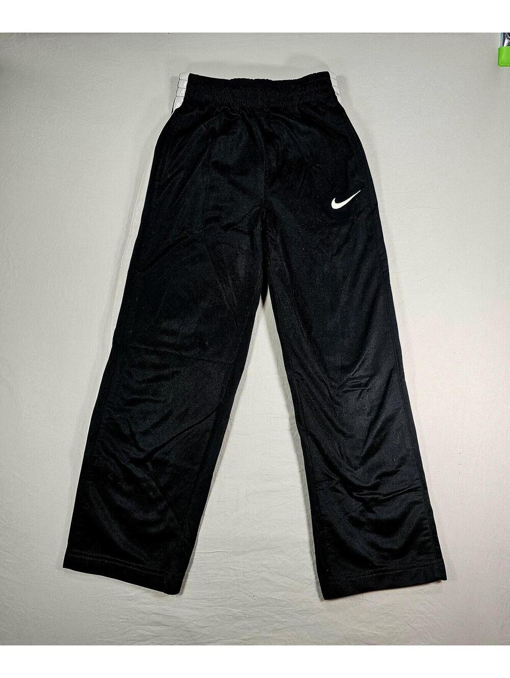 Nike Black Track Pants with White Swoosh Logo
